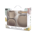 Силиконов сет за хранене 4 части BEIGE /опаковка/